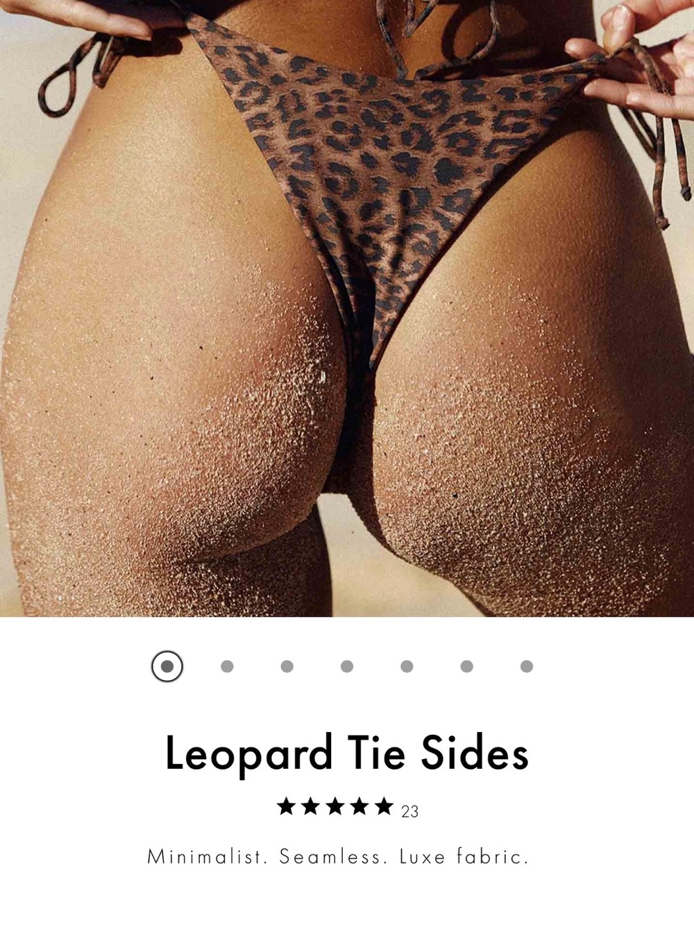 Leopard Print Tie-Side Bikini in Brown - Picture 7 of 13